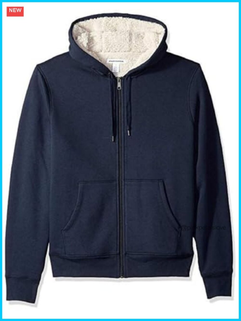 Sherpa-Lined Fleece Full-Zip Hooded Jacket with Drawstring Regular Fit Women's